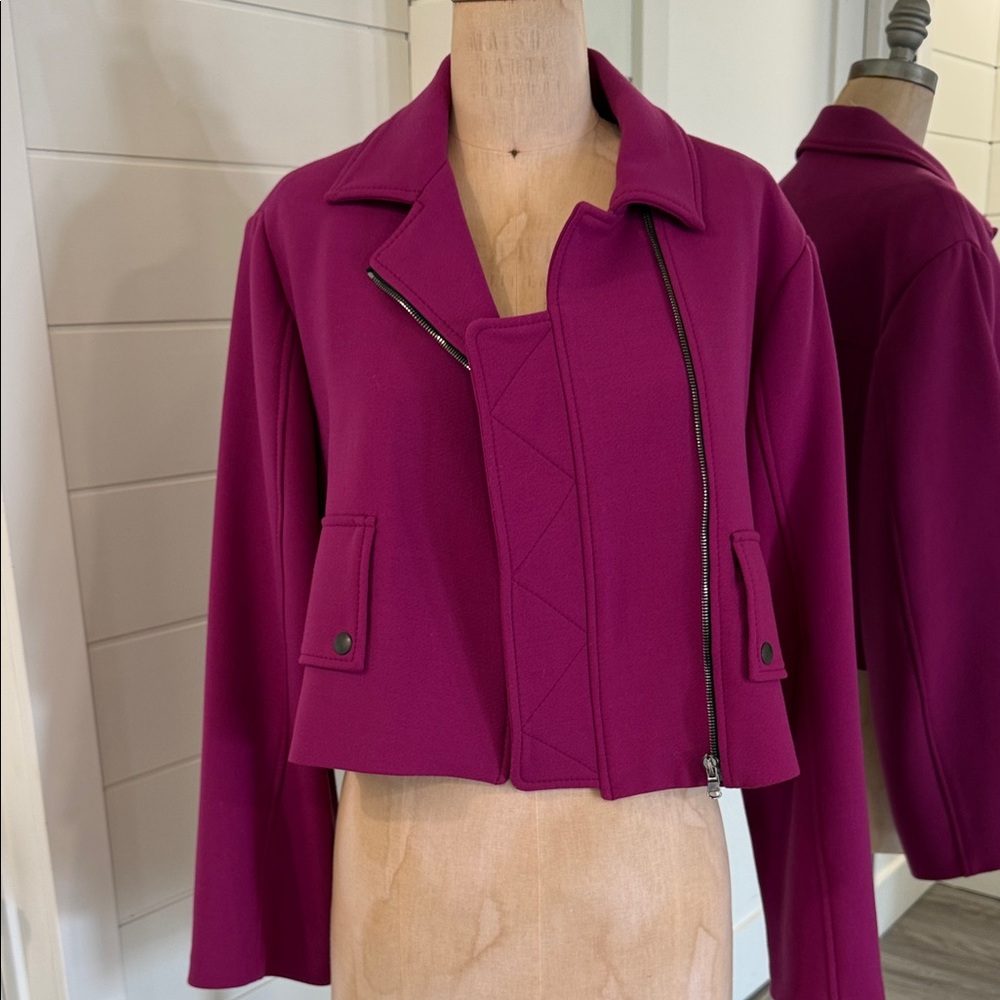 Dorothee Schumacher fuscia crop military jacket - Picture 3 of 14